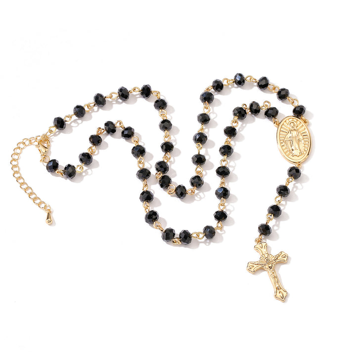Virgin Mary Medal & Crucifix Pendant Necklace - image 8