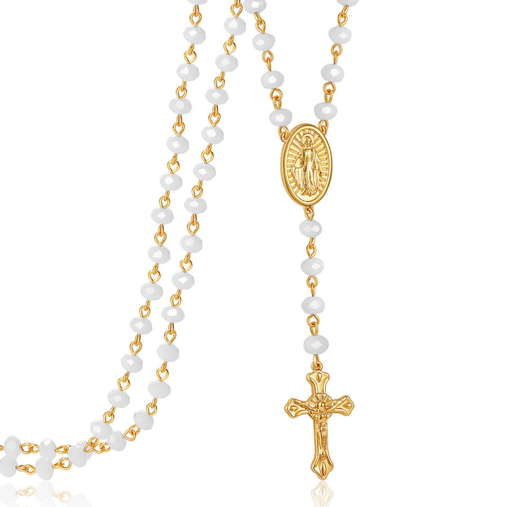 Virgin Mary Medal & Crucifix Pendant Necklace - image 15