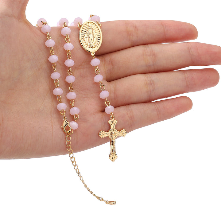 Virgin Mary Medal & Crucifix Pendant Necklace - image 21