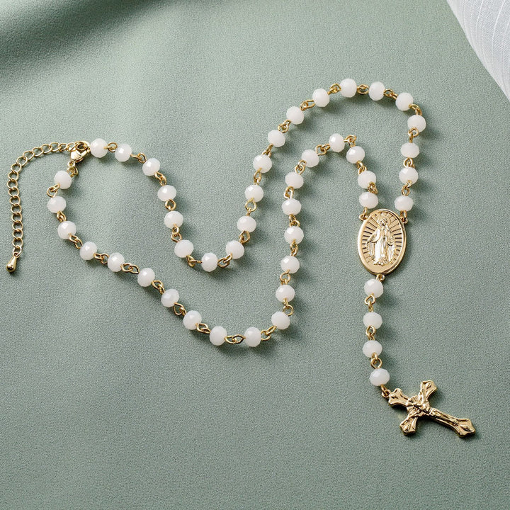Virgin Mary Medal & Crucifix Pendant Necklace - image 14