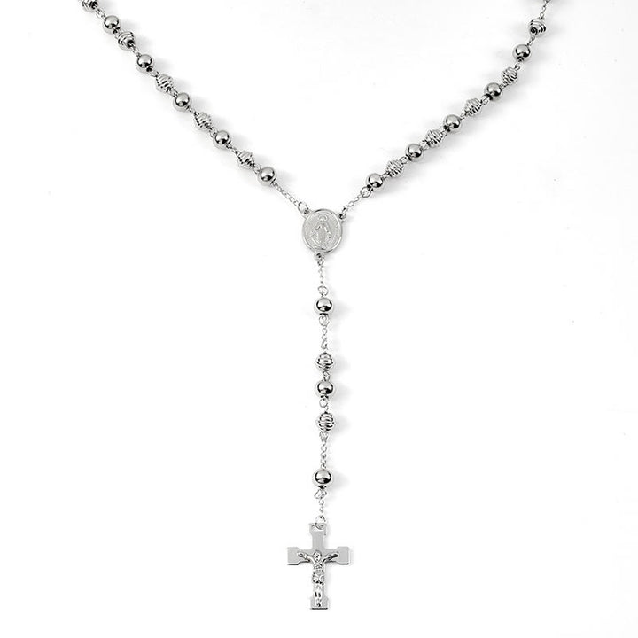 Jesus Cross Stainless Steel Beads Rosary - image 4