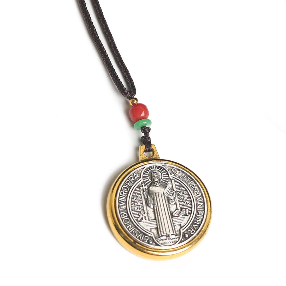 Christianartworkshop Classic St. Benedict Medallion Amulet Necklace - image 1