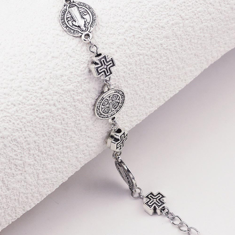 Christianartworkshop St. Benedict Medal Cross Protection Bracelet - image 3