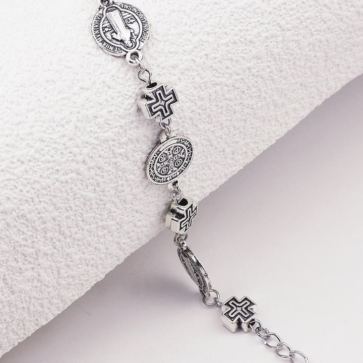 Christianartworkshop St. Benedict Medal Cross Protection Bracelet - image 3