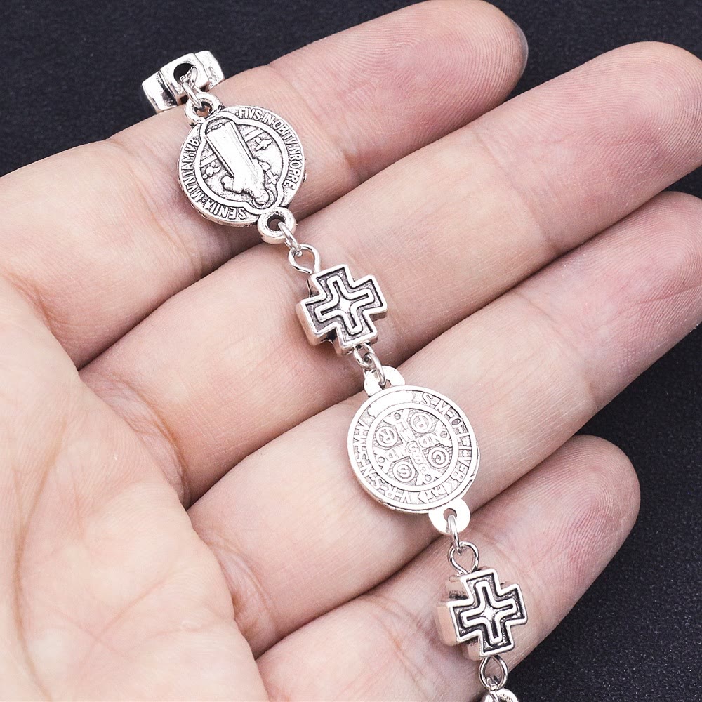 Christianartworkshop St. Benedict Medal Cross Protection Bracelet - image 2