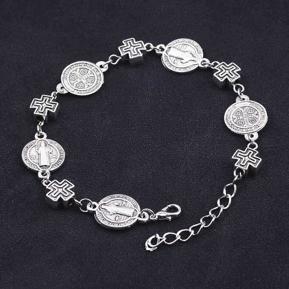 Christianartworkshop St. Benedict Medal Cross Protection Bracelet - image 4