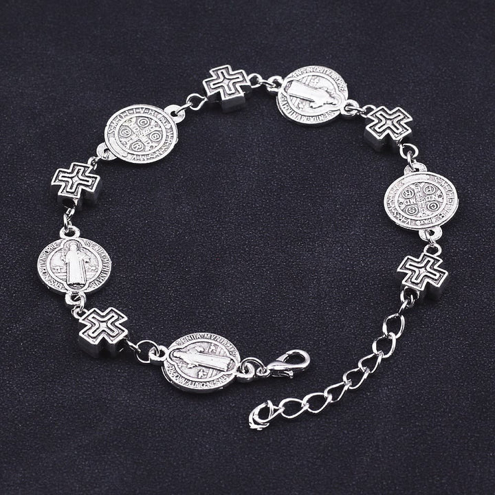Christianartworkshop St. Benedict Medal Cross Protection Bracelet - image 4