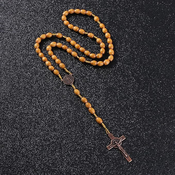 Christianartworkshop St. Benedict Olive Wood Prayer Rosary - image 8