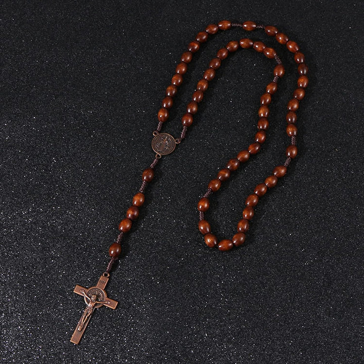Christianartworkshop St. Benedict Olive Wood Prayer Rosary - image 3