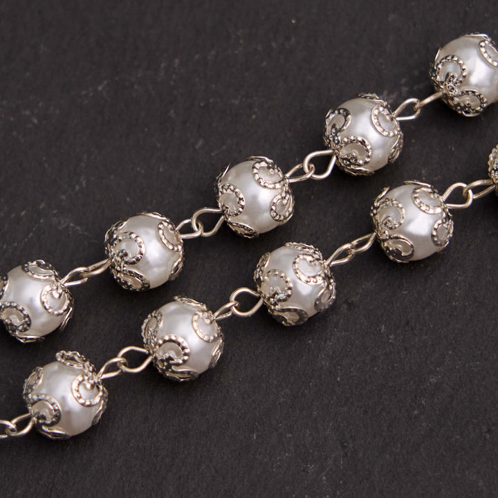 Christian Glass Beads St. Benedict & Jesus Cross Bracelet Rosary - image 9