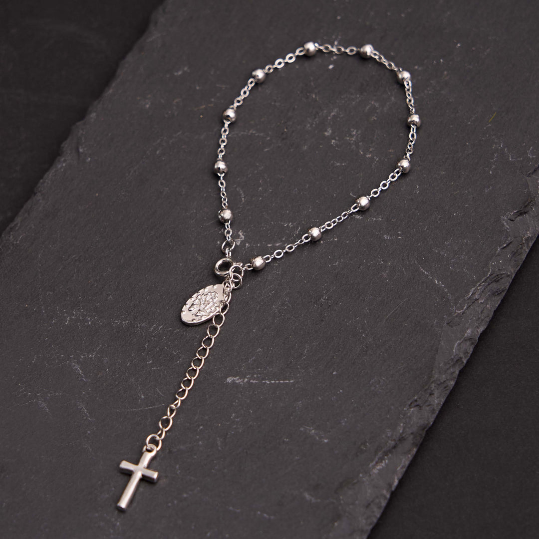 Christianartworkshop Virgin Mary Medal & Cross Adjustable Simple Casual Bracelet - image 4