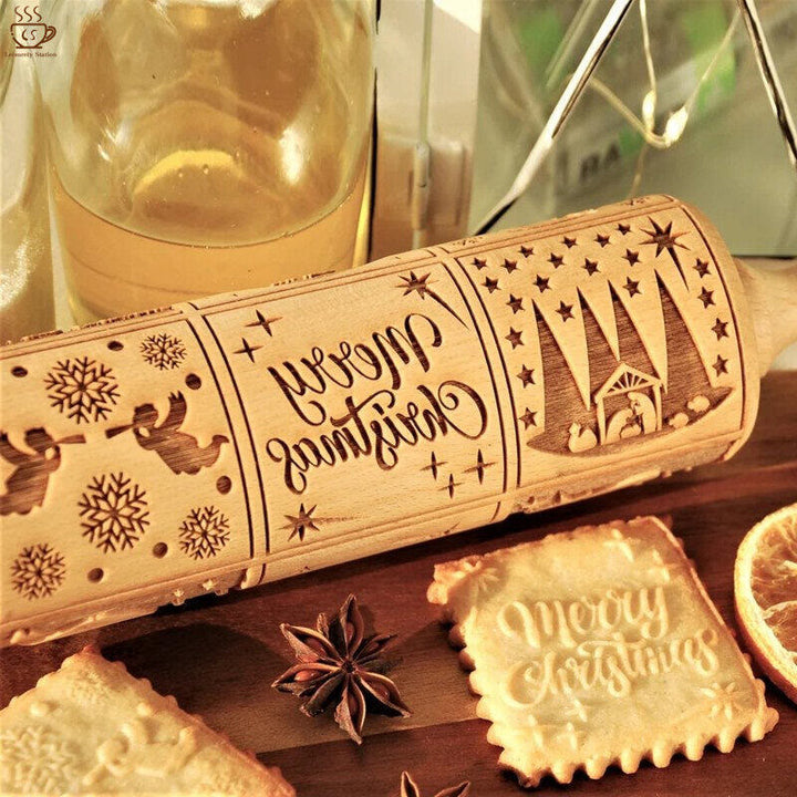 Christianartworkshop Christmas Wooden Rolling Pin - image 3