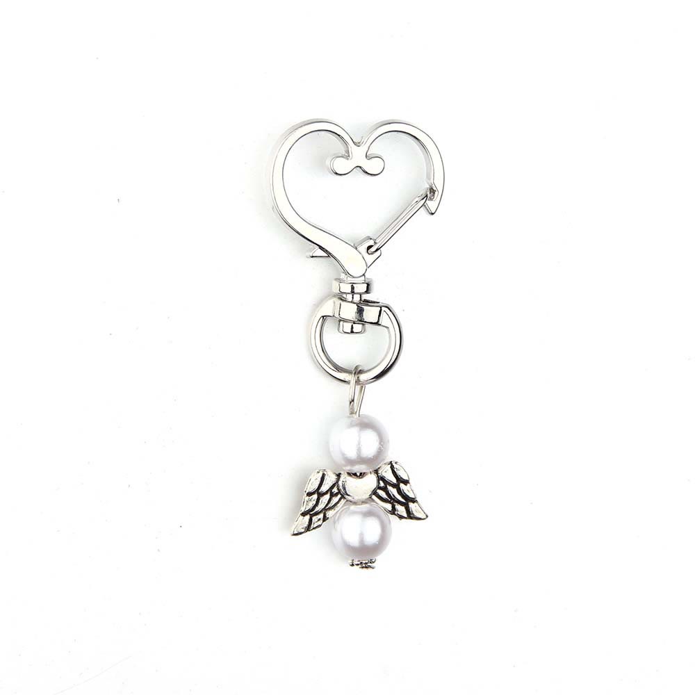 6pcs/Set Angel Wing Pendant Heart Keychain - image 4
