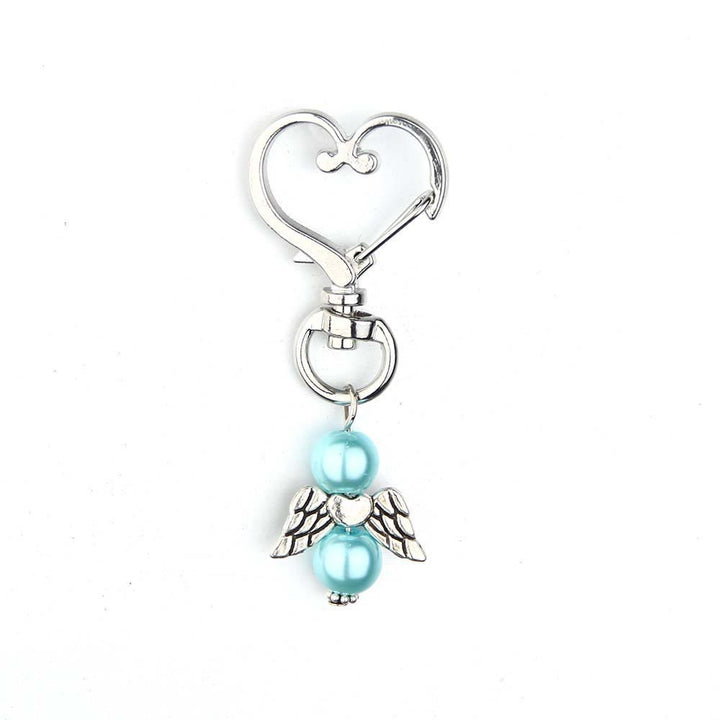 6pcs/Set Angel Wing Pendant Heart Keychain - image 6