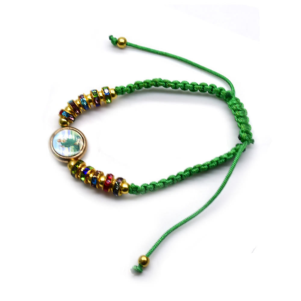 Christianartworkshop St. Jude Green String Adjustable Bracelet - image 3