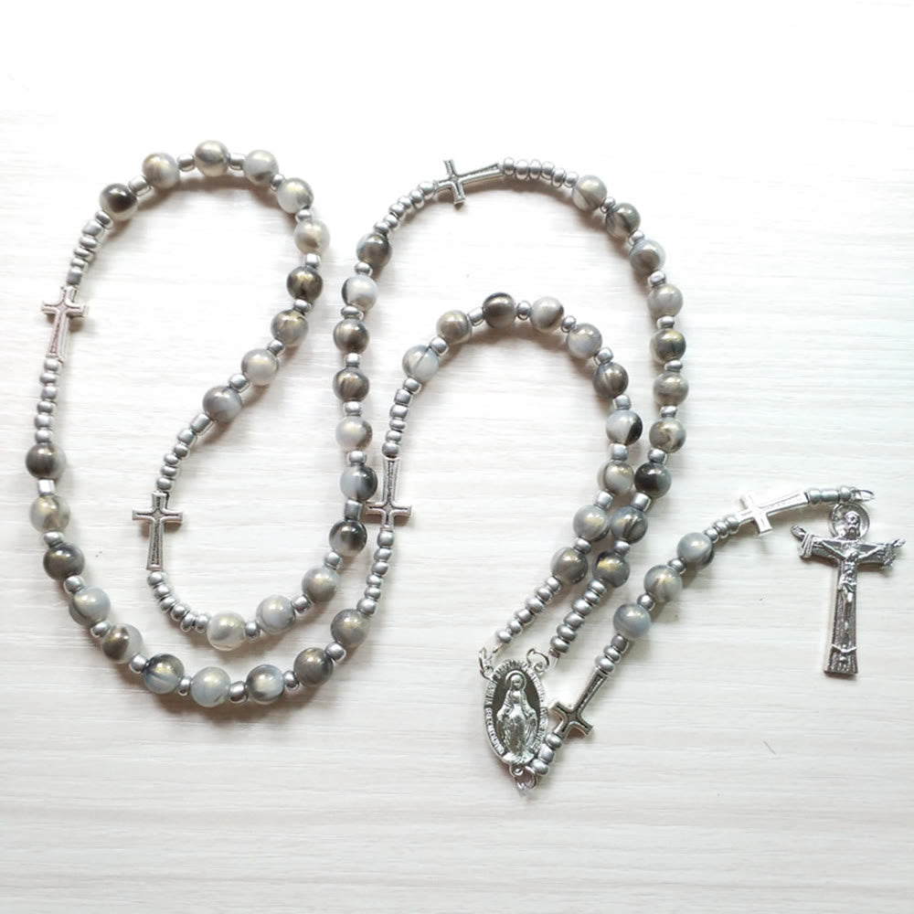 Trinity Cross Miraculous Medal Rosary - image 2