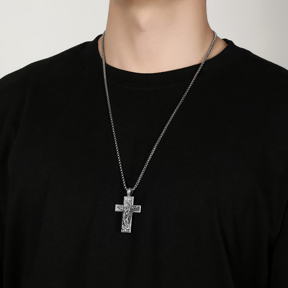 Christian Jesus Ascension Cross Necklace - image 4