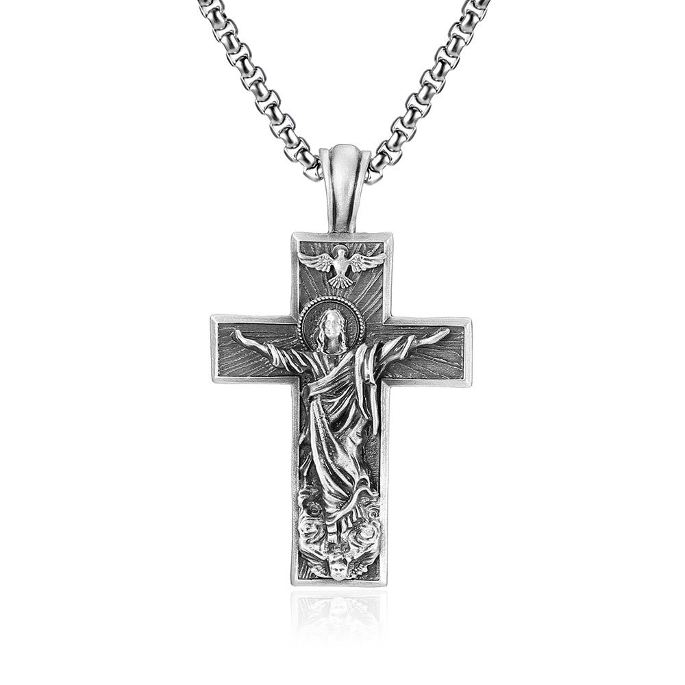 Christian Jesus Ascension Cross Necklace - image 4