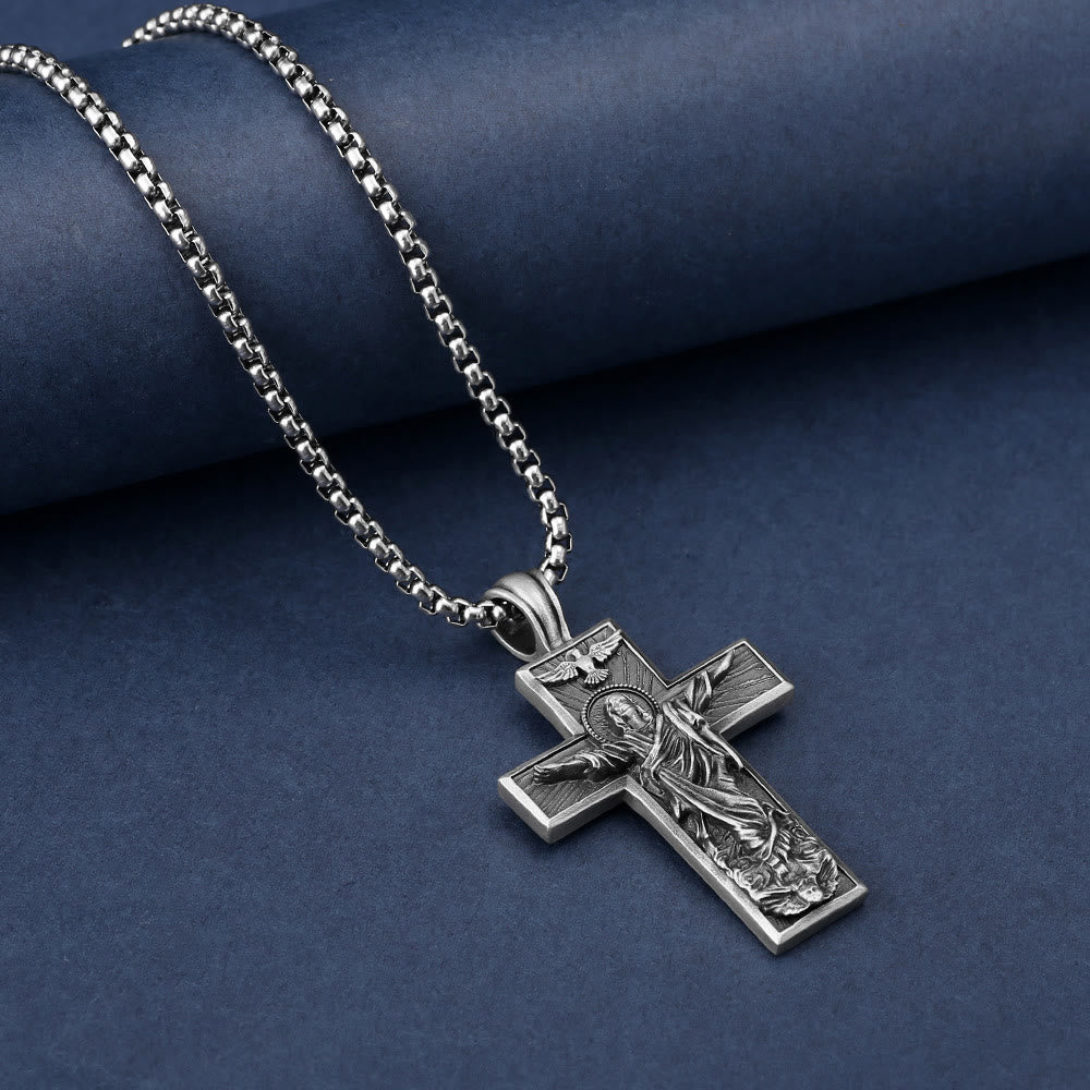 Christian Jesus Ascension Cross Necklace - image 3