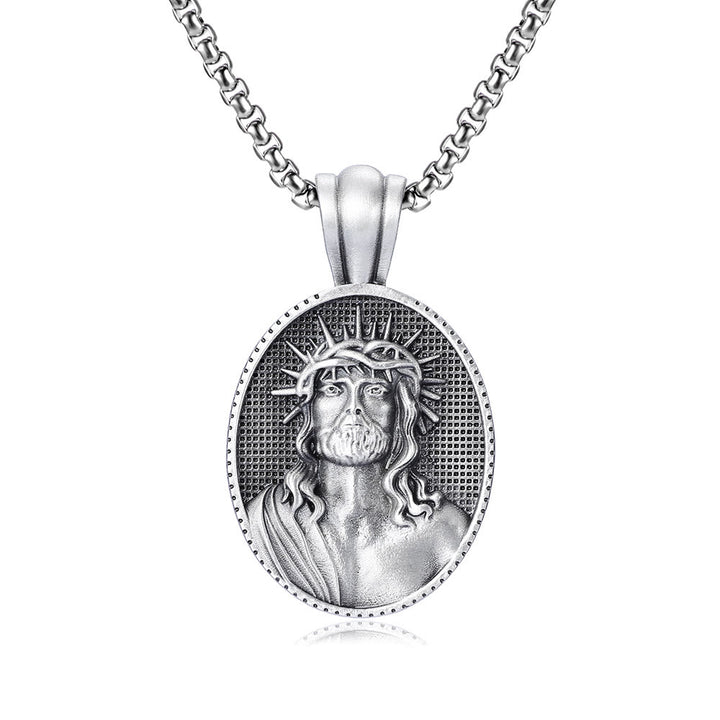 Jesus Crown of Thorns Amulet Necklace - image 5