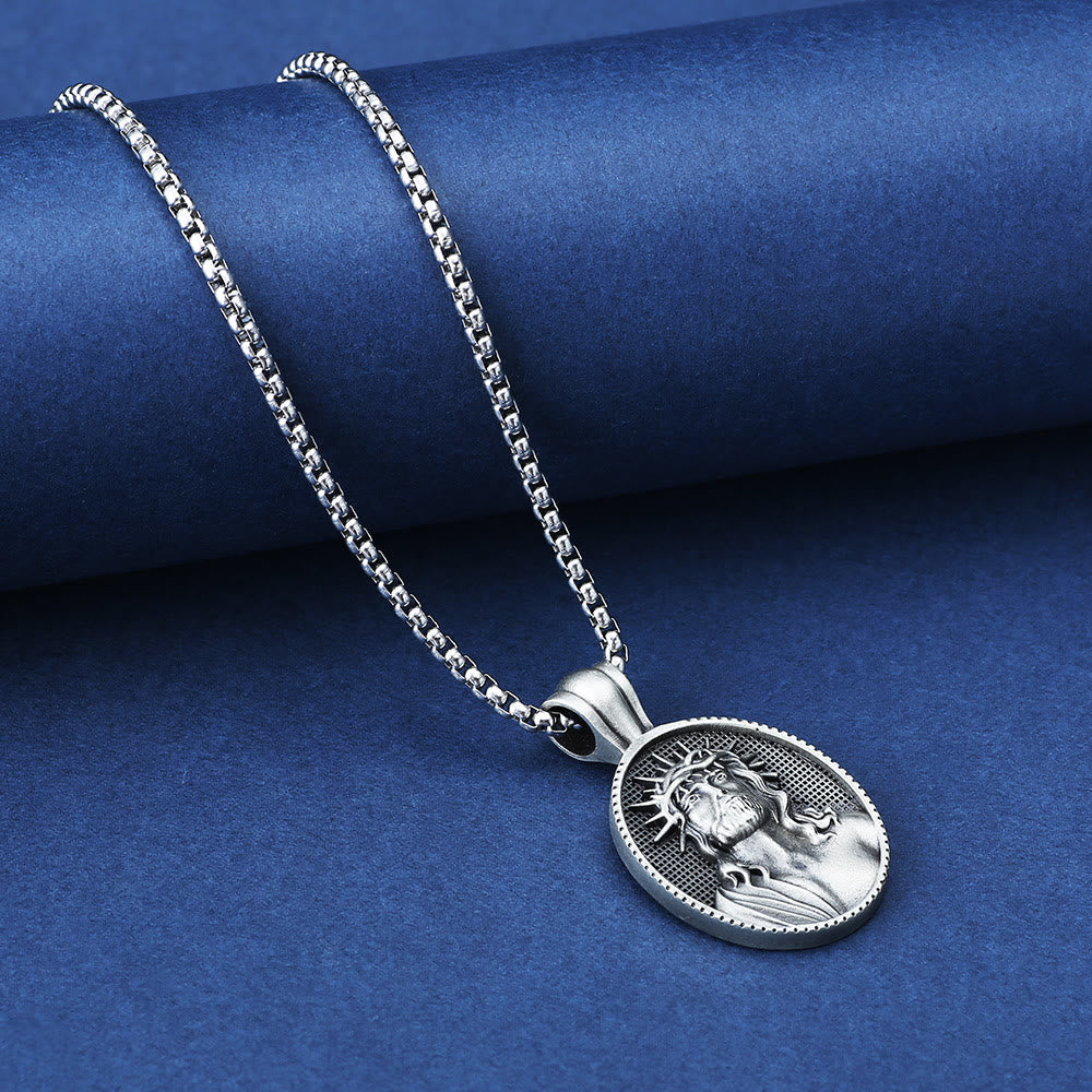Jesus Crown of Thorns Amulet Necklace - image 4