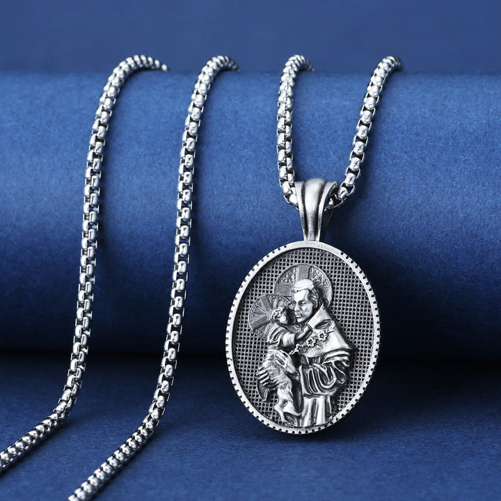 St. Anthony and the Child Jesus Pendant Necklace - Anthony & Jesus - image 0