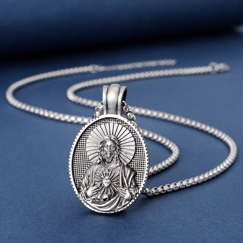 Jesus Sacred Heart Christ Necklace - image 1