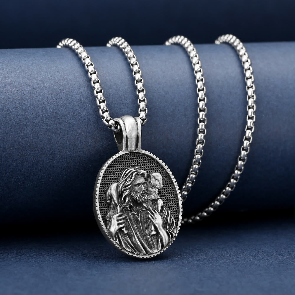 The Good Shepherd Jesus Pendant Necklace - image 1