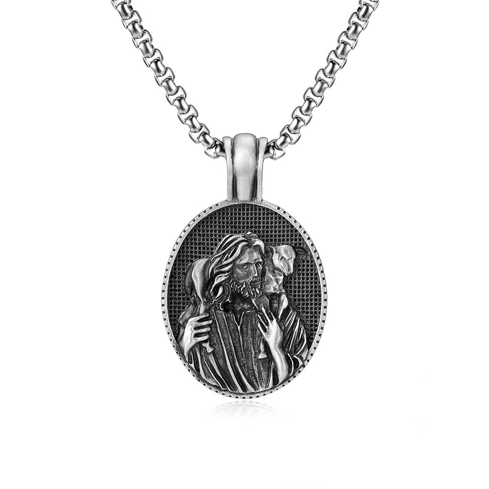 The Good Shepherd Jesus Pendant Necklace - image 4