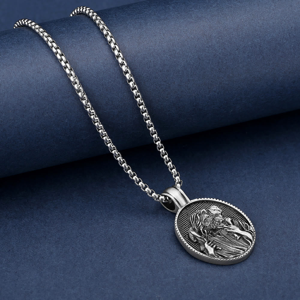 The Good Shepherd Jesus Pendant Necklace - image 4