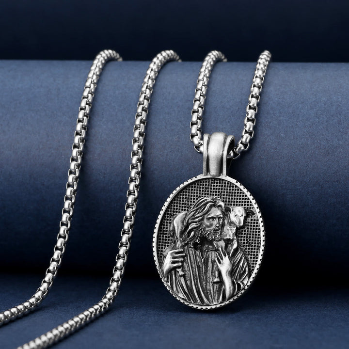 The Good Shepherd Jesus Pendant Necklace - The Good Shepherd - image 0