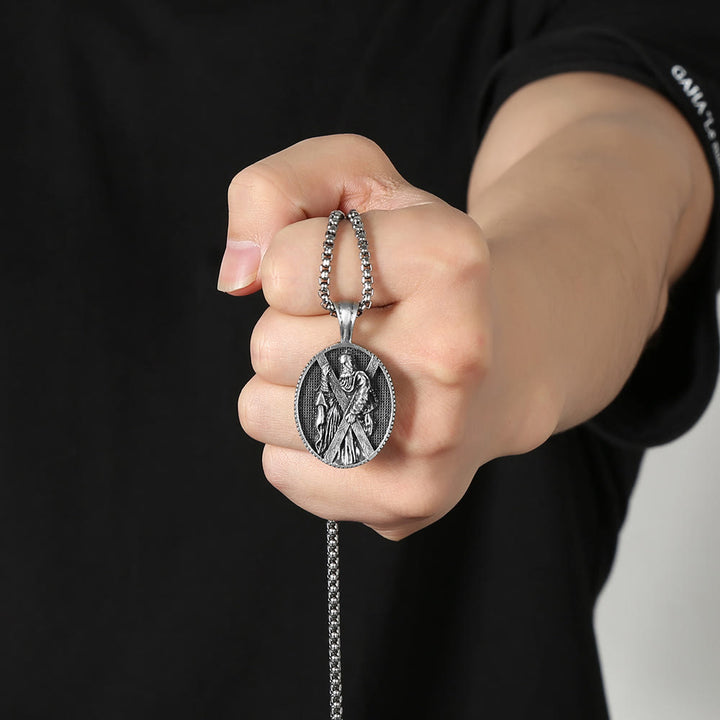 St. Andrew Retro Christian Necklace - image 3