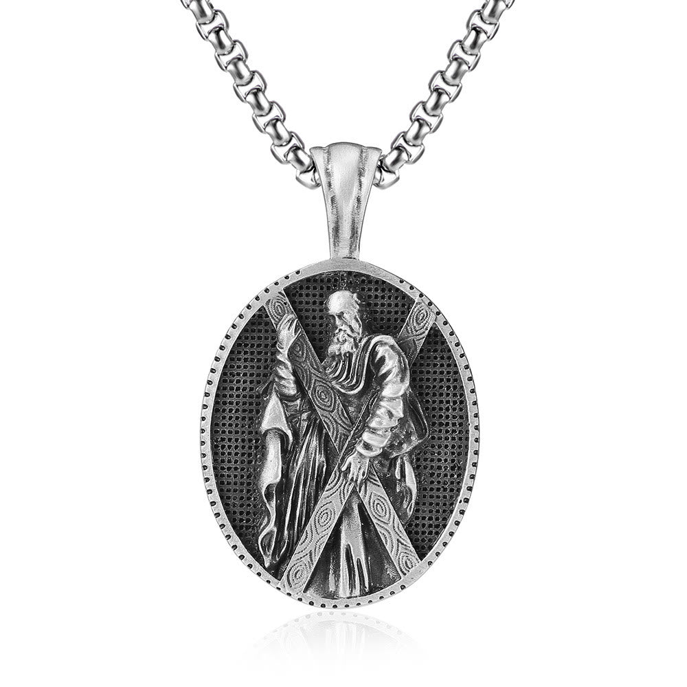 St. Andrew Retro Christian Necklace - image 5