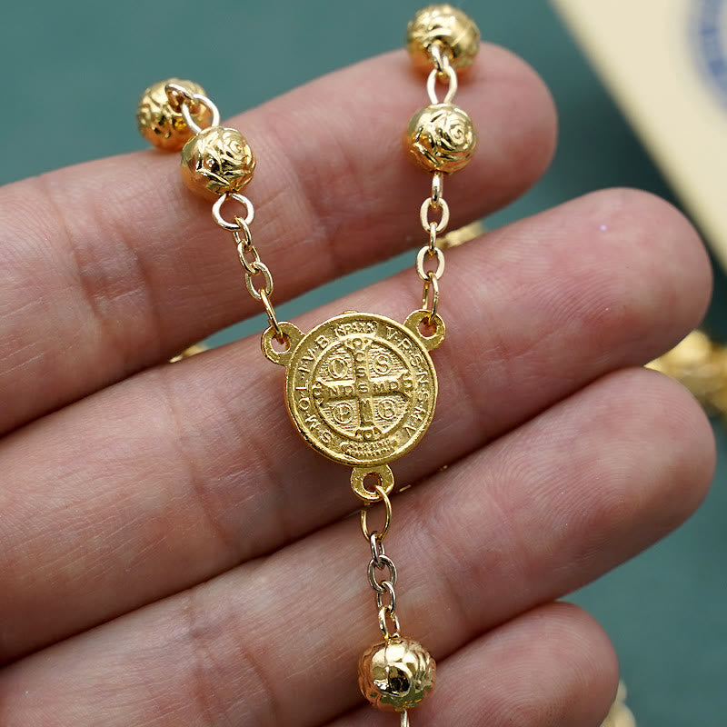St. Benedict Golden Classic Rosary - image 7