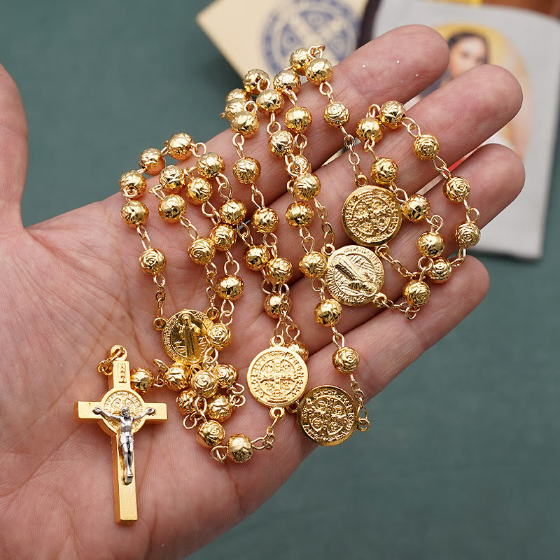 St. Benedict Golden Classic Rosary - image 2
