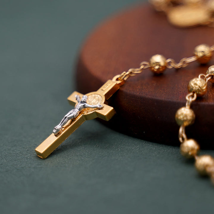 St. Benedict Golden Classic Rosary - image 3
