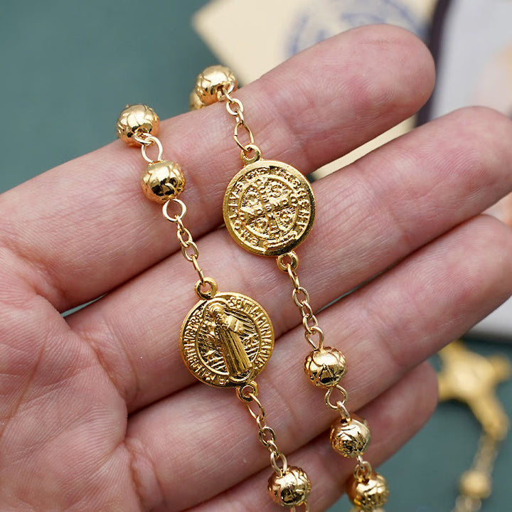 St. Benedict Golden Classic Rosary - image 6
