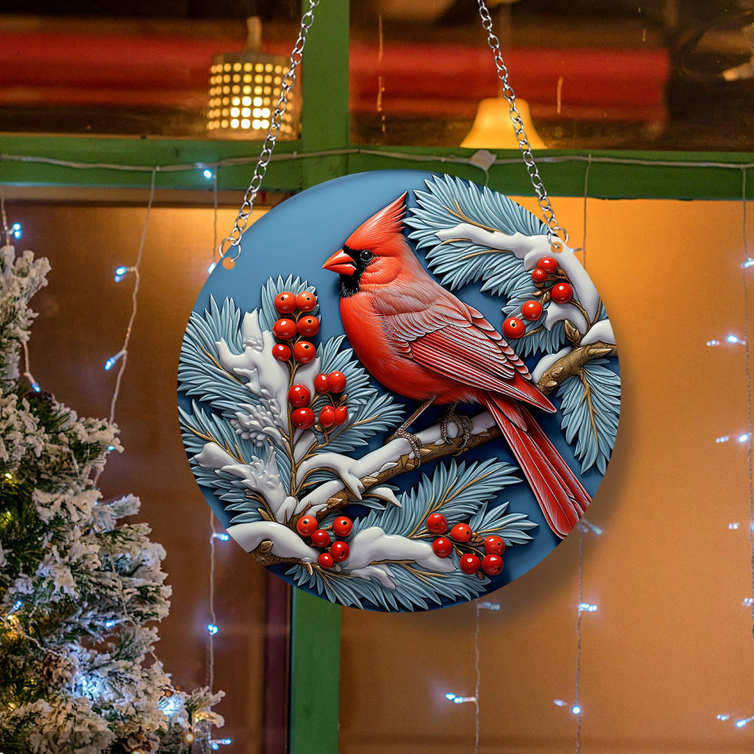 Christianartworkshop Realistic Styles Northern Cardinal Christian Hanging Ornaments A - Cardinal - image 0