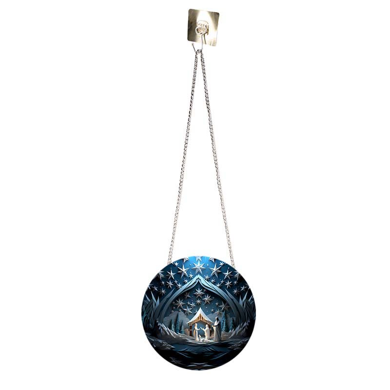 Christianartworkshop Blue Series 10 Styles Nativity Festive Decor Hanging Ornaments A - image 3