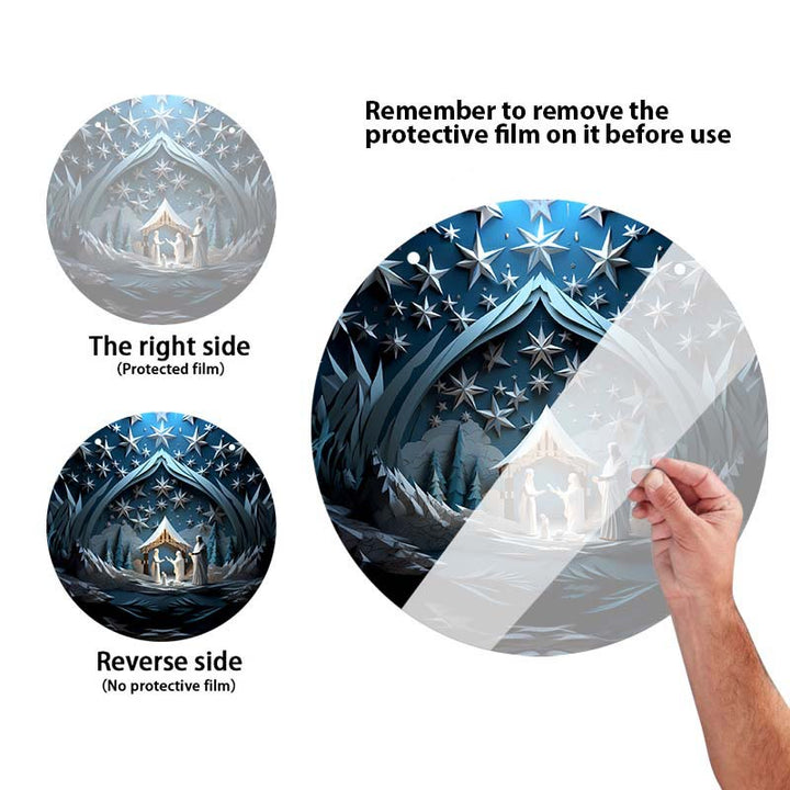 Christianartworkshop Blue Series 10 Styles Nativity Festive Decor Hanging Ornaments I - image 2