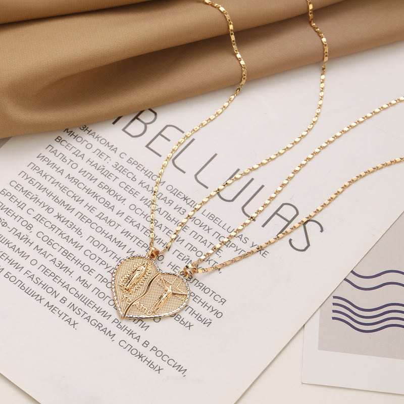 Our Lady of Guadalupe & Crucifix 2-in-1 Heart Stacking Necklace - image 3