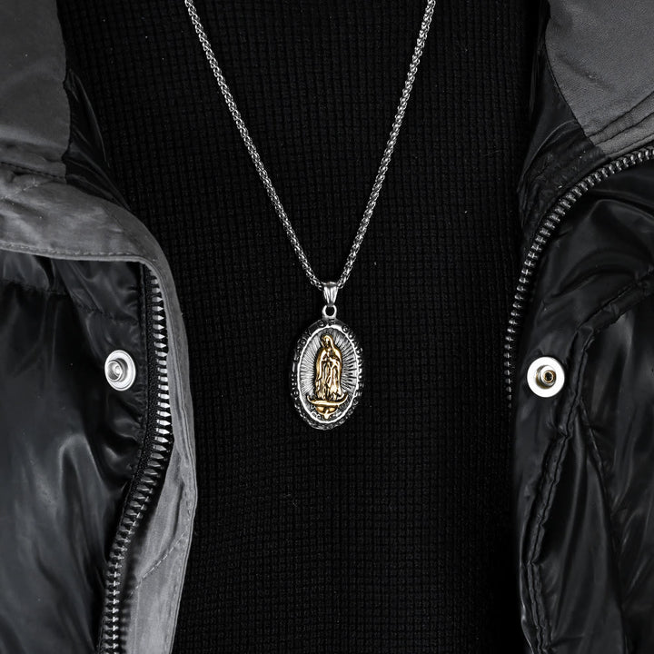 3 Colors Our Lady of Guadalupe Stainless Steel Necklace - image 2