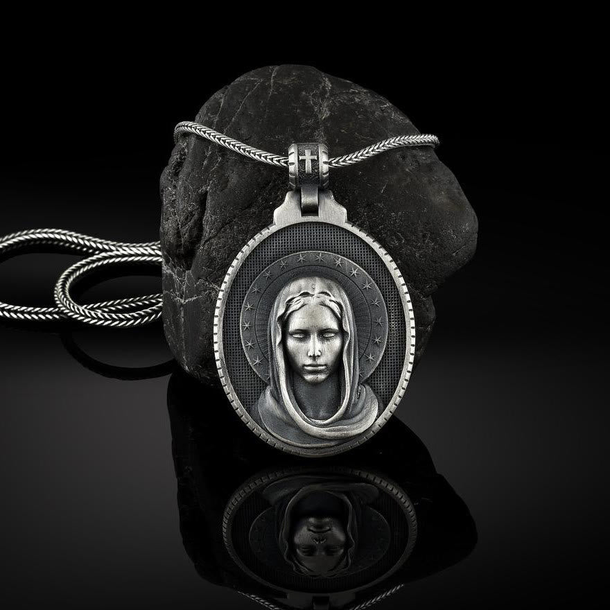 Assumption of the Virgin Mary Stainless Steel Necklace - image 2