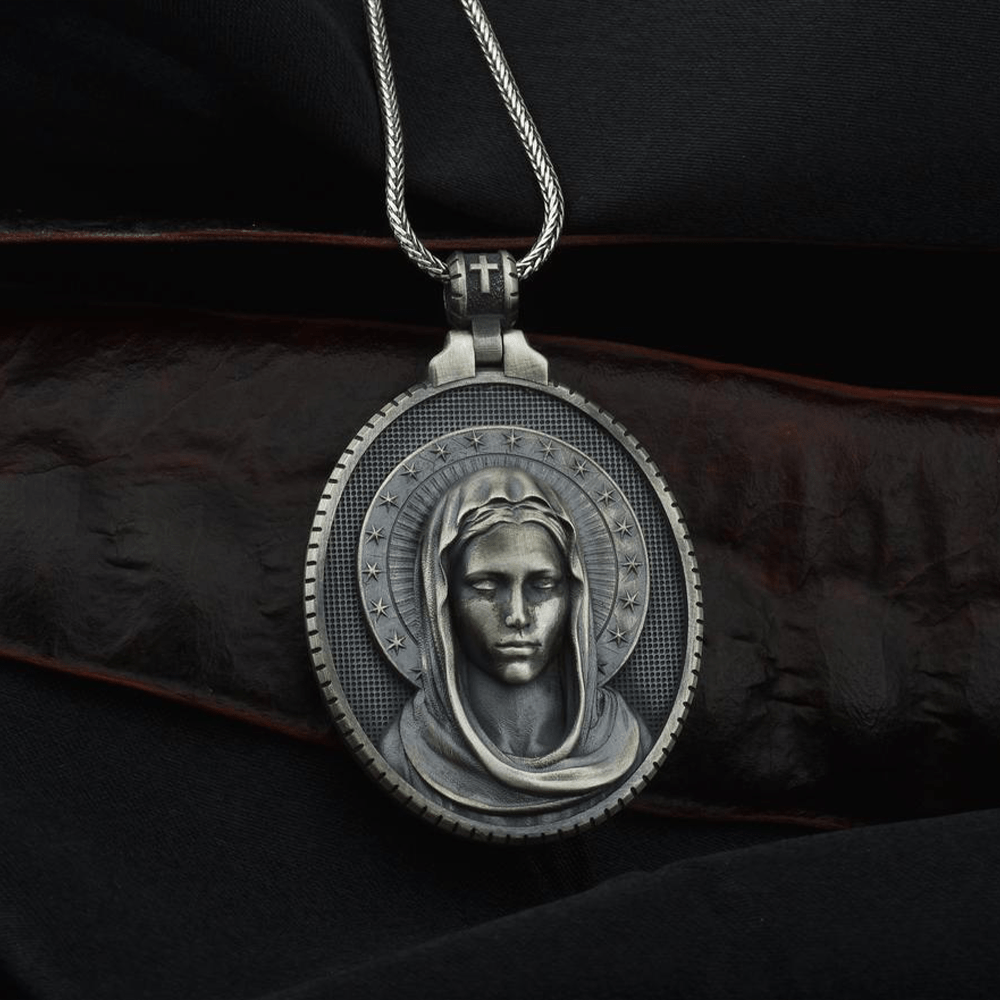 Assumption of the Virgin Mary Stainless Steel Necklace - image 2