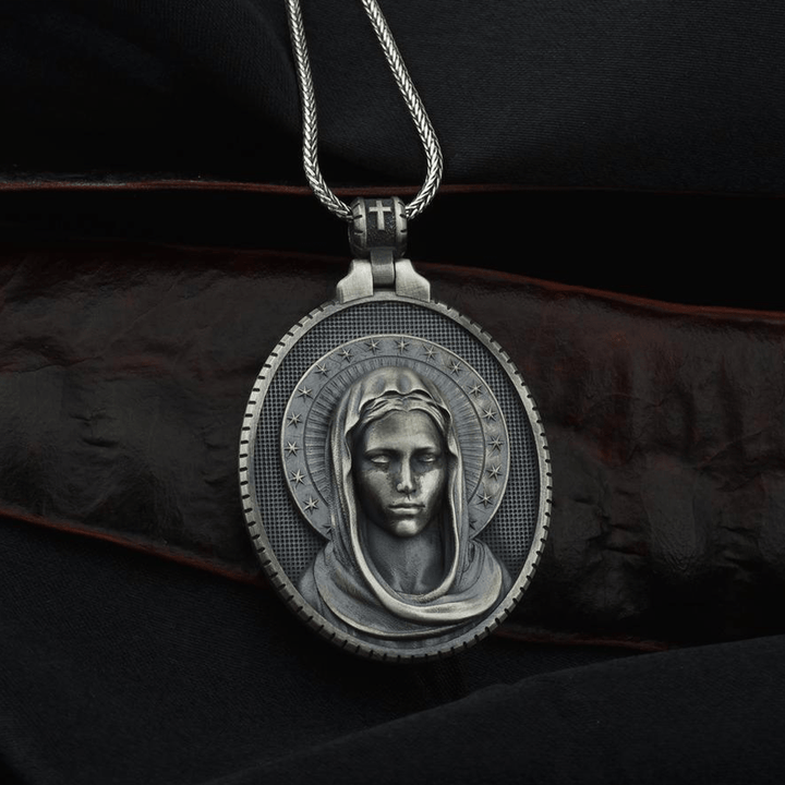 Assumption of the Virgin Mary Stainless Steel Necklace - image 2