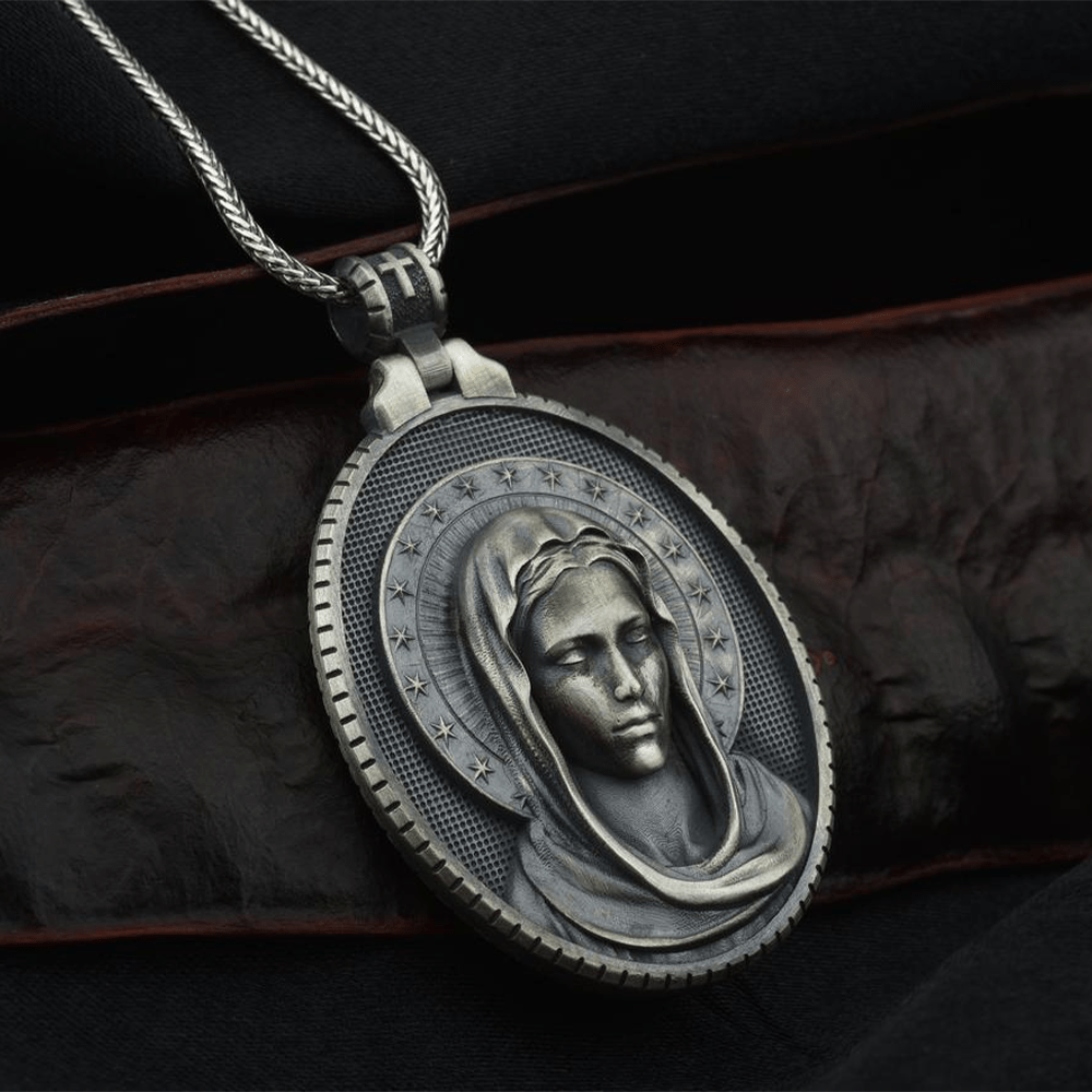 Assumption of the Virgin Mary Stainless Steel Necklace - image 4
