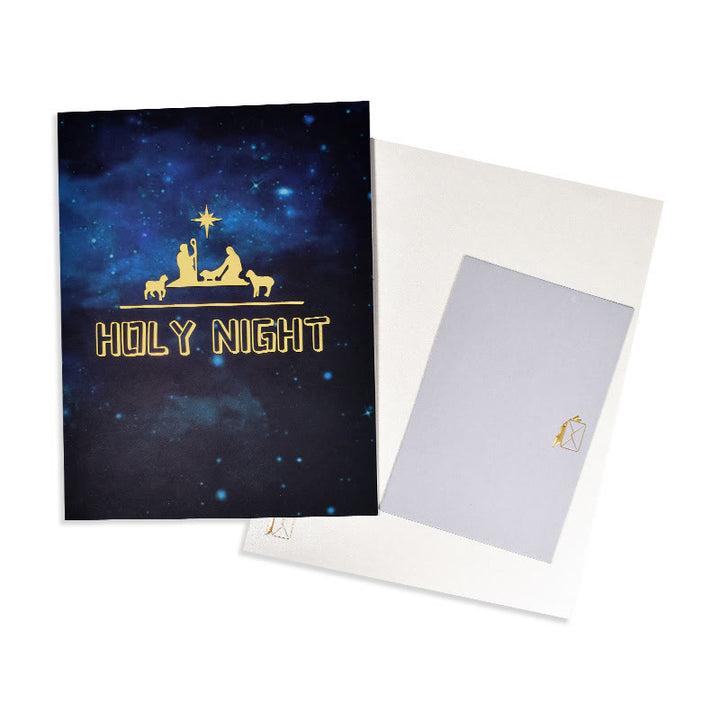 Christianartworkshop Holy Night Nativity 3d Paper Blessing Message Greeting Card - image 5