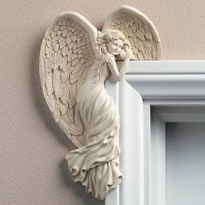 Christianartworkshop 2 Sides Retro Angel Wings Door Frames Decoration Ornaments - Left - image 1