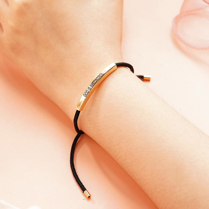 Simple Style God Blessed Adjustable String Bracelet - image 4