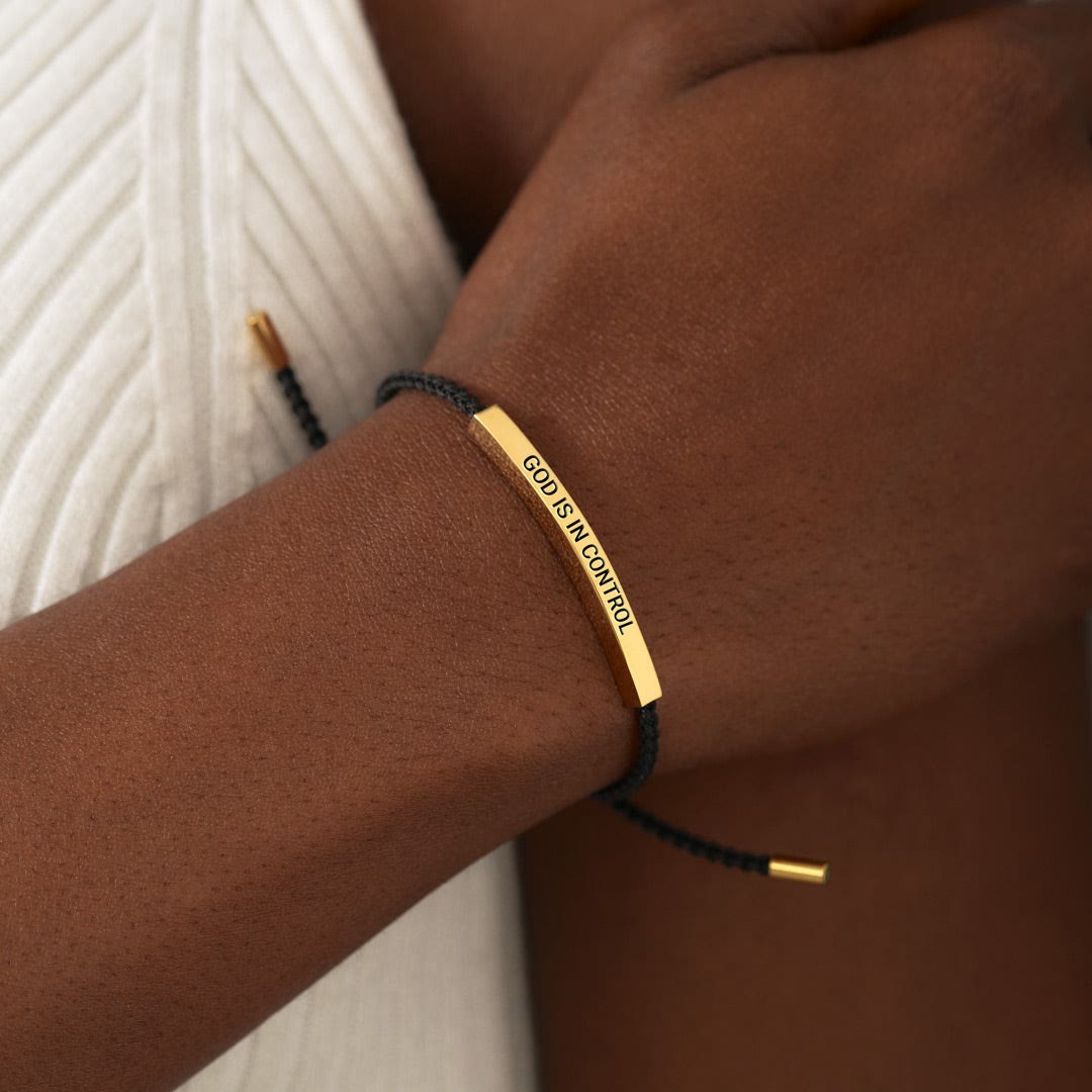 Simple Style God Blessed Adjustable String Bracelet - image 3